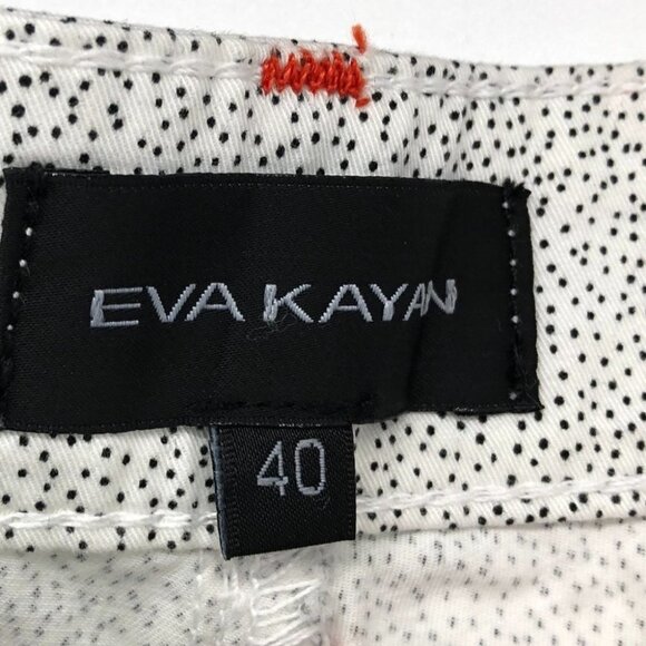 Eva Kayan EK Jeans Chino Trousers in white  with black dots ZPP87 Naturel sz 40 - Picture 6 of 15